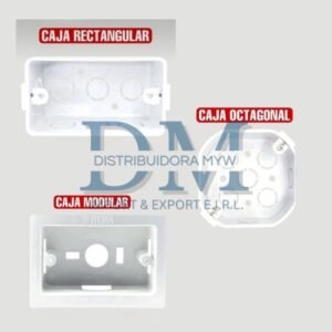 Cajas octagonal y rectangular PVC Electricidad