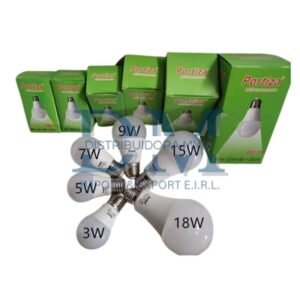 Focos led tipo pera de 3 wtts al 22 wtts