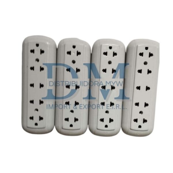 Tomacorrientes de 5 salidas baquelita 15 amp