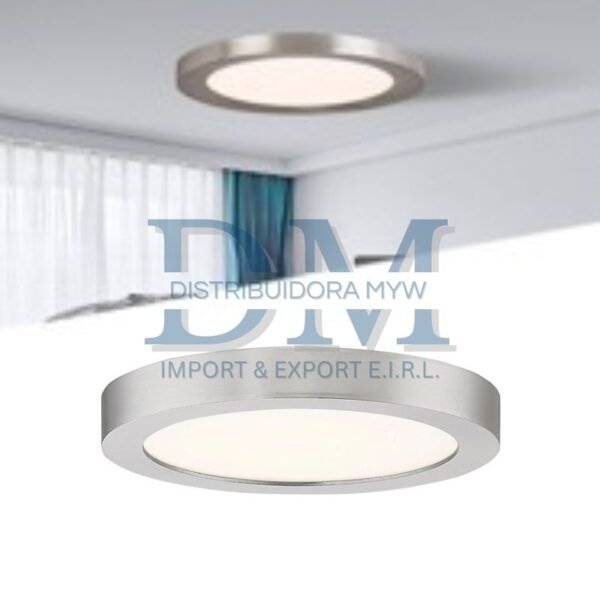 PANEL LED 18 WTTS ADOSABLE CIRCULAR ACERO INOXIDABLE