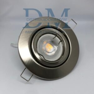 SPOT Satinado 10.5cm GU5.3 + Dicroico Luz Calida 5W