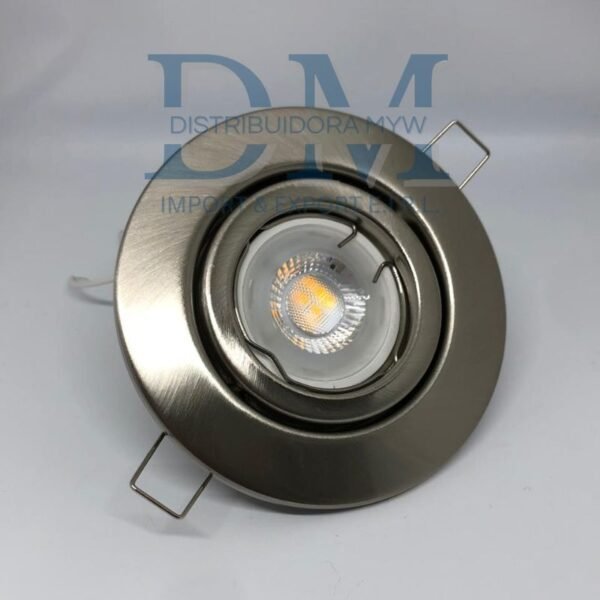 SPOT Satinado 10.5cm GU5.3 + Dicroico Luz Calida 5W